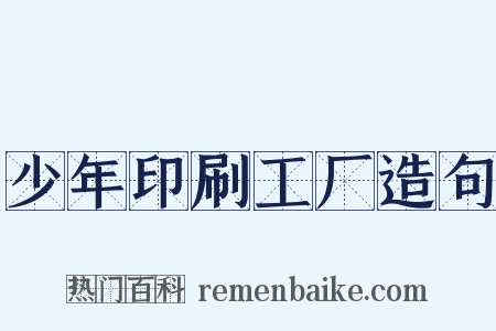 少年印刷工厂造句是什么意思的图片